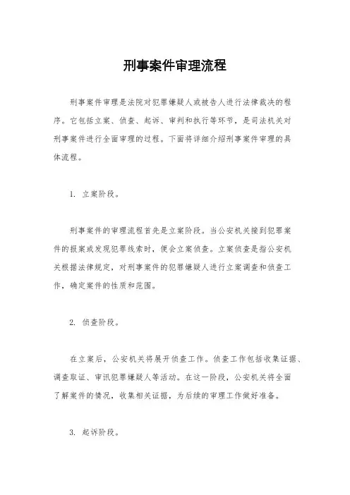 刑事案件审理流程