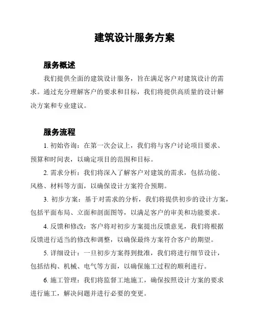 建筑设计服务方案