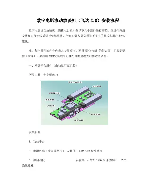 数字电影流动放映机安装流程