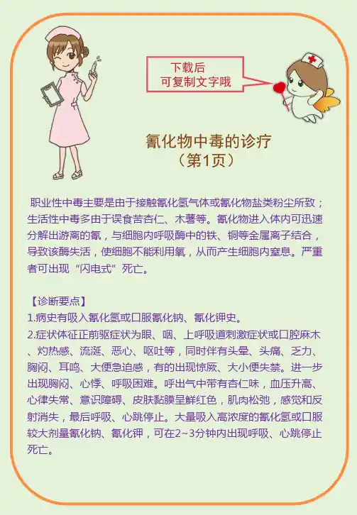 氰化物中毒的诊疗