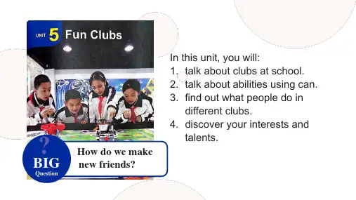 Unit 5 Fun Clubs Lesson 1 听说课课件 人教版(2024)七年级英语上册