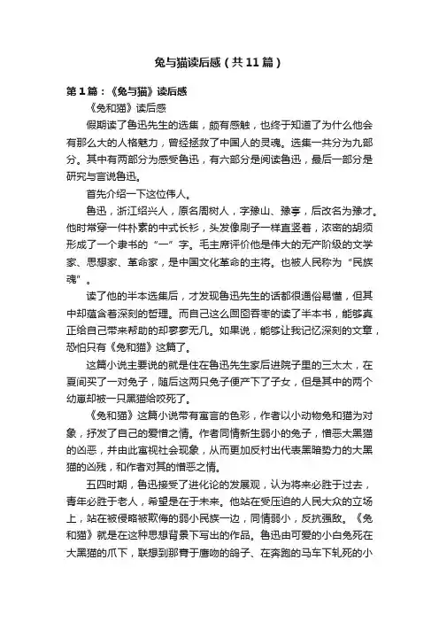 兔与猫读后感（共11篇）