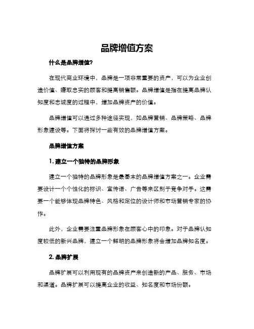 品牌增值方案