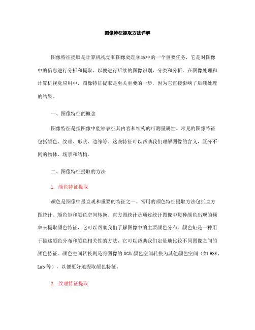 图像特征提取方法详解(Ⅲ)