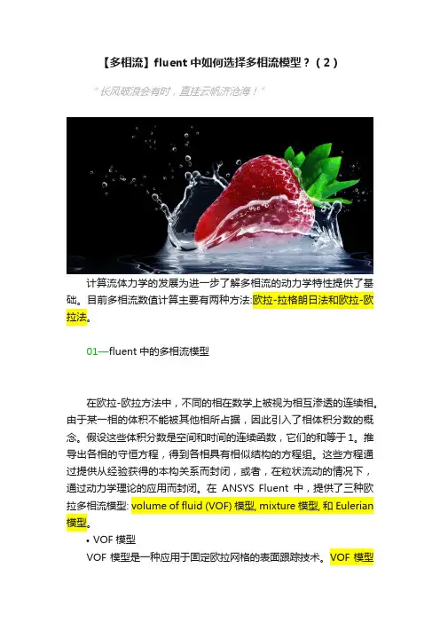【多相流】fluent中如何选择多相流模型？（2）