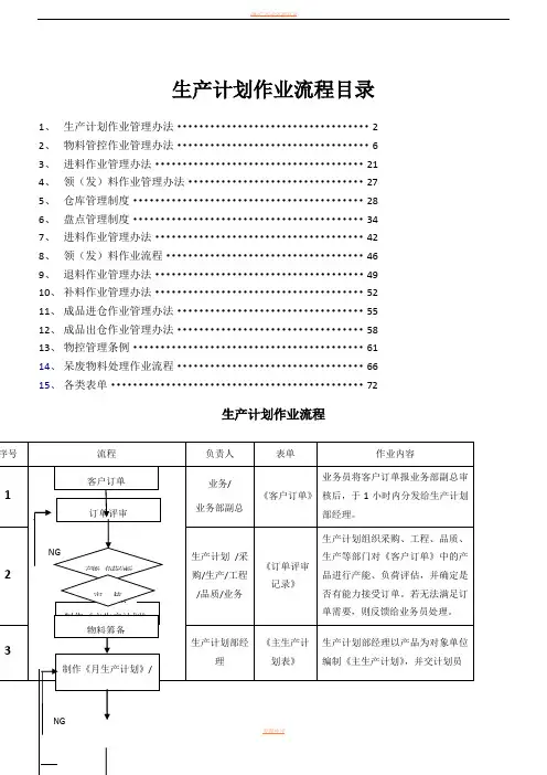 PMC部门作业流程-生管、采购与仓库管理制度(1)