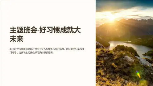 主题班会-好习惯成就大未来