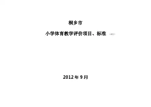 市小学体育体能考核评分标准