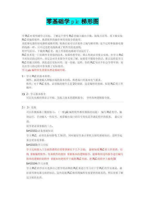 零基础学plc梯形图
