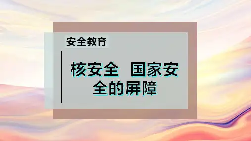 核安全  国家安全的屏障