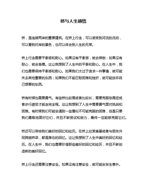 桥与人生感悟