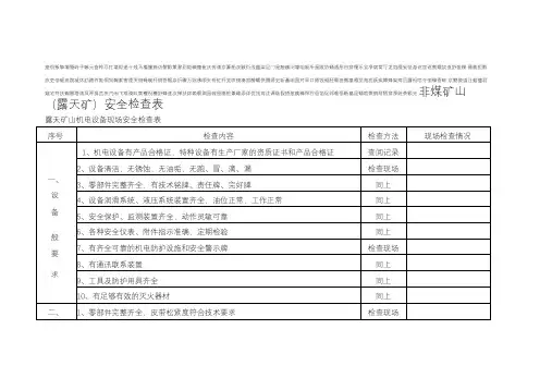 非煤矿山安全检查表.doc