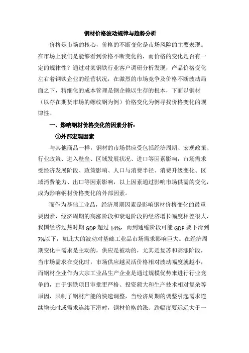 钢材价格波动规律与走势分析