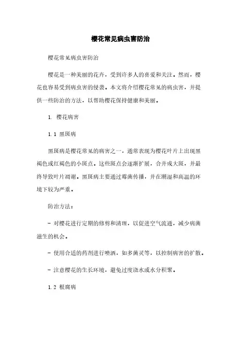 樱花常见病虫害防治