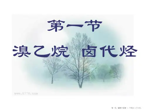 卤代烃的水解反应