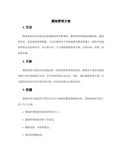 属地管理方案