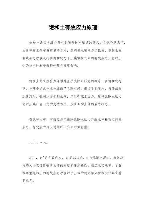 饱和土有效应力原理