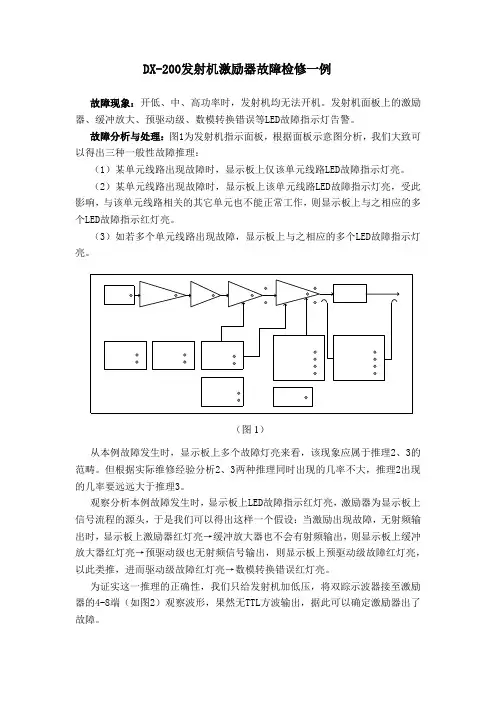 DX-200发射机激励器故障检修一例