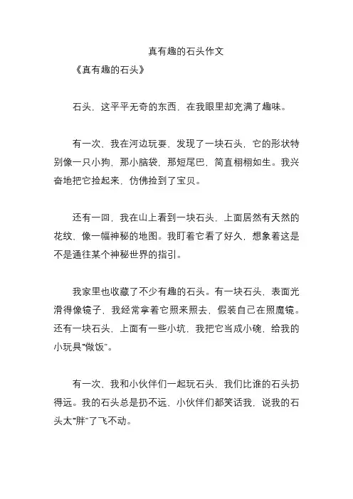真有趣的石头作文