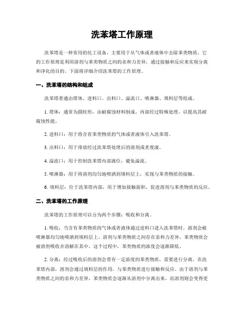 洗苯塔工作原理