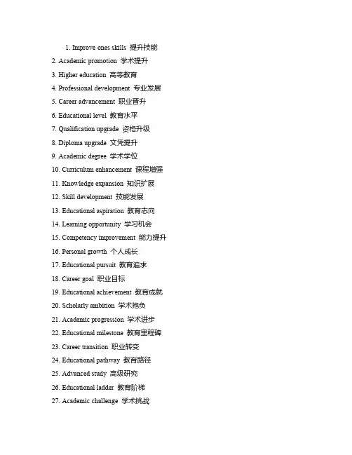 专升本作文常用词组英语