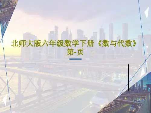 北师大版六年级数学下册《数与代数》第-页PPT共182页