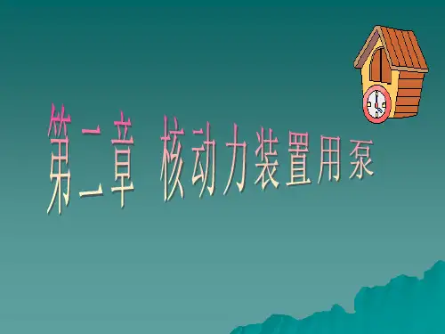 泵与阀门：第1节 主泵概述