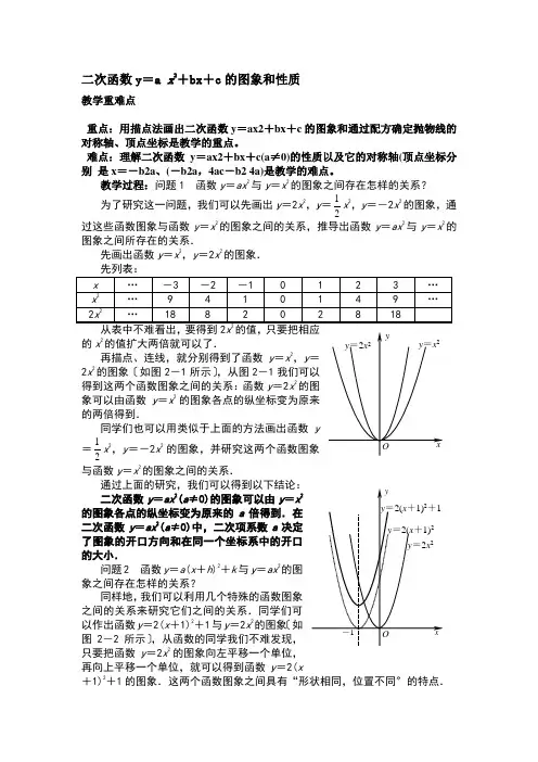 二次函数图像与性质难重点