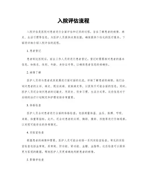 入院评估流程
