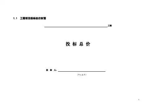 投标报价表格