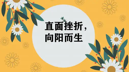 直面挫折,向阳而生 主题班会课件(19张PPT)