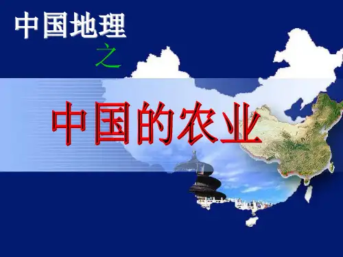 【公开课课件】最新区域地理 中国地理 —中国的农业