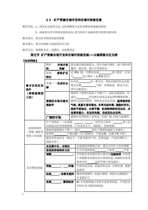 2.5矿产资源合理开发和区域可持续发展(自