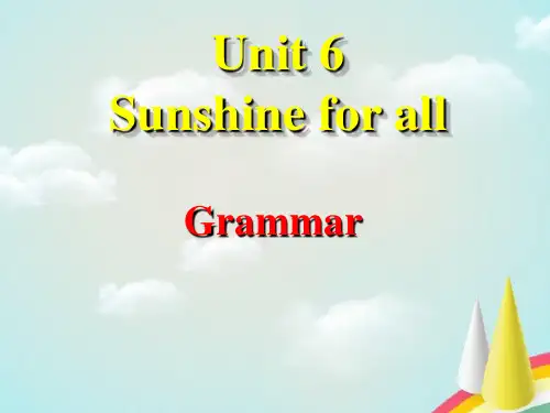 江苏省八年级英语下册 Unit 6 Sunshine for all Reading 2课件  (3)