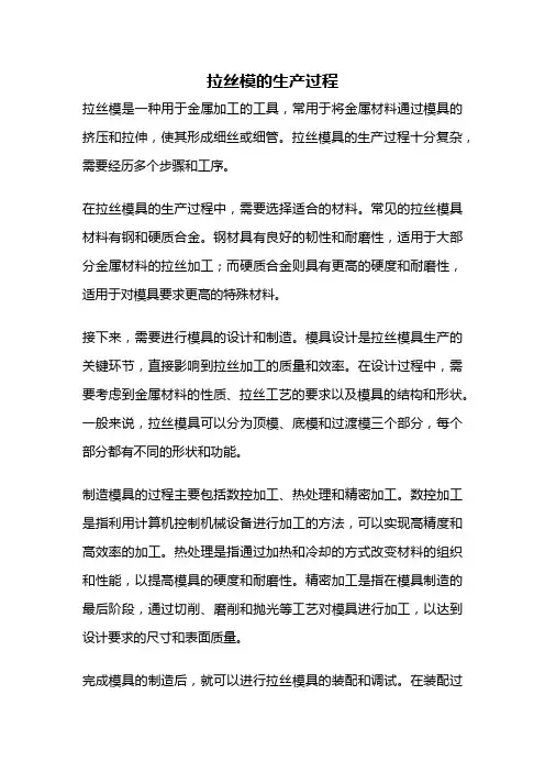 拉丝模的生产过程