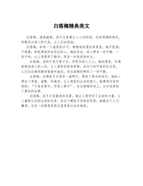 白落梅精典美文