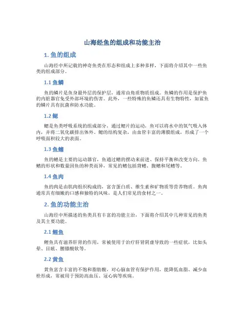 山海经鱼的组成和功能主治
