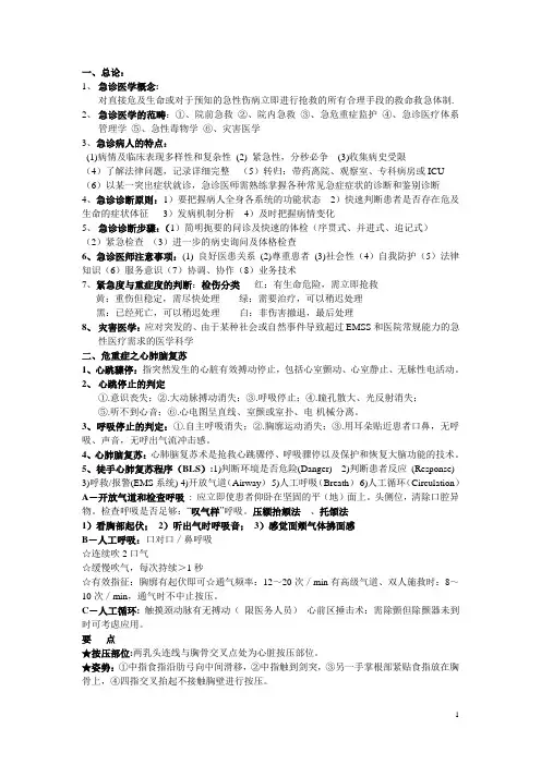 急诊医学重点