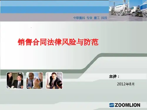 销售合同风险与防范(培训PPT)改 ppt