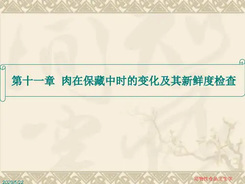 动物性食品卫生学肉在保藏时的变化及其新鲜度检查资料