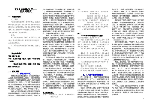议论文结构模式之三——对照式(定龙2020)
