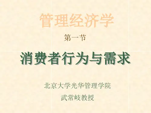 北大光华武常岐-管理经济学3-文档资料
