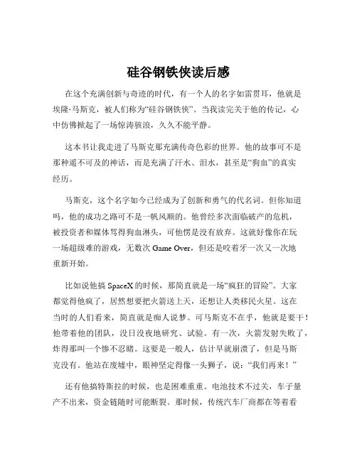 硅谷钢铁侠读后感