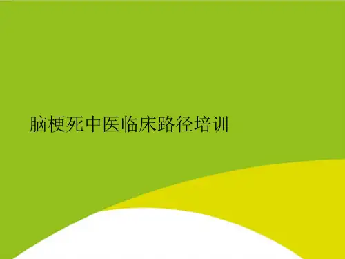 脑梗死中医临床路径培训PPT(完整版)