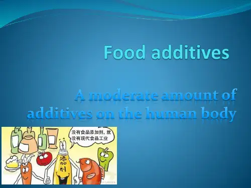 Food additives,食品添加剂PPT英文版汇总