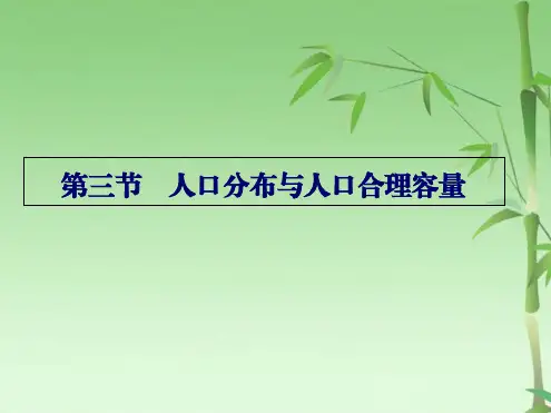 地理鲁教版必修二优化课件：第一单元+第三节人口分布与人口合理容量(共42张PPT)