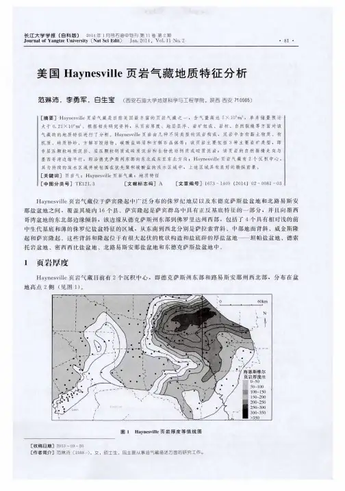 美国Haynesville页岩气藏地质特征分析