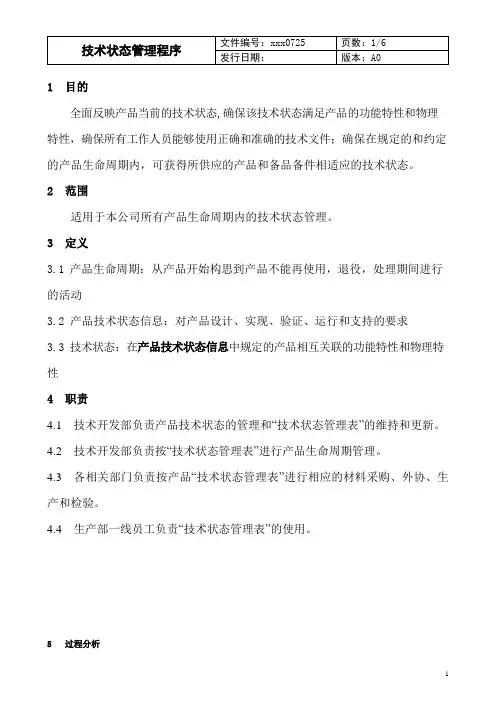 技术状态管理程序