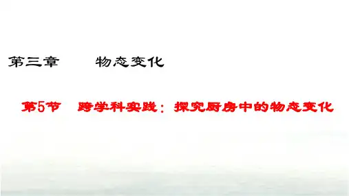 跨学科实践：探究厨房中的物态变化ppt课件