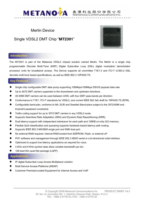 VDSL2-Merlin Device_DMT_brief_v4.0